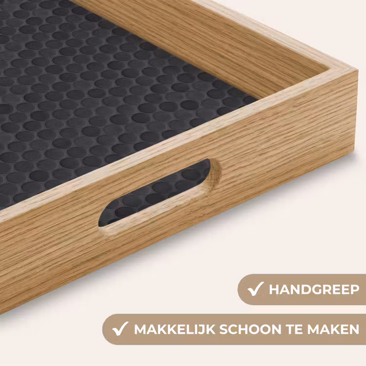 Penny - Mozaïek - Donkergrijs Dienblad Rechthoek middel 911 -USP_HandgreepNL