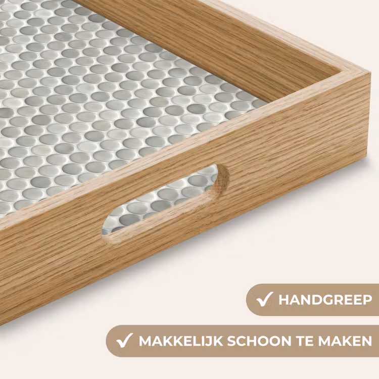 Penny - Mozaïek - Lichtgrijs Dienblad Rechthoek middel 911 -USP_HandgreepNL