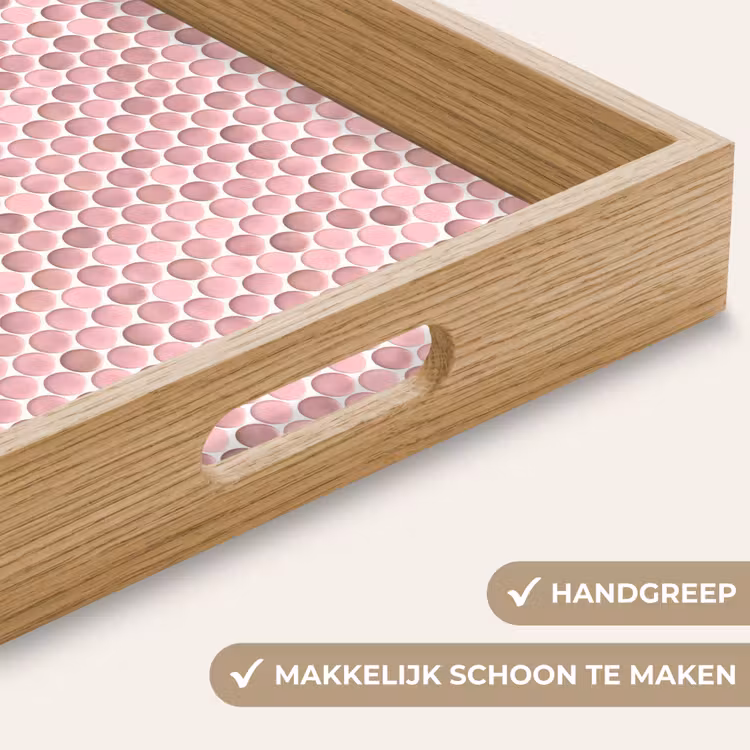Penny - Mozaïek - Lichtroze Dienblad Rechthoek middel 911 -USP_HandgreepNL