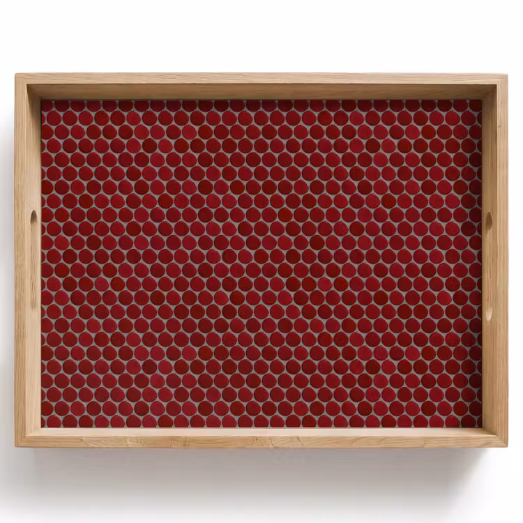 Penny - Mozaïek - Rond - Rood Dienblad Rechthoek middel 911 -z3d_shopping