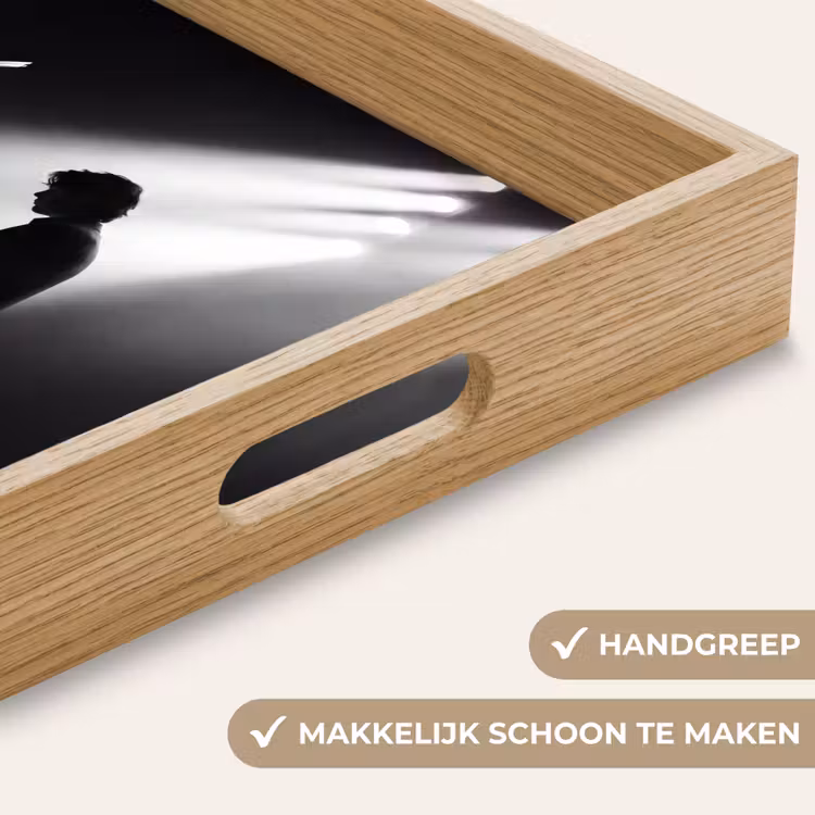 Persoon - Piano - Muziek - Zwart-wit - Podium Dienblad Rechthoek middel -USP_HandgreepNL