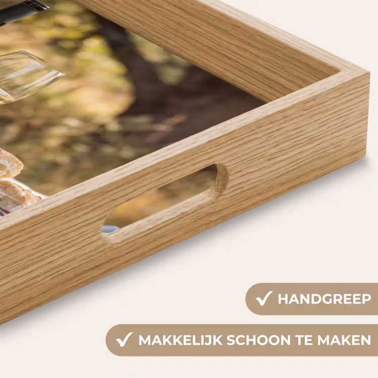 Picknick - Wijn - Kaasplankje Dienblad Rechthoek middel -USP_HandgreepNL