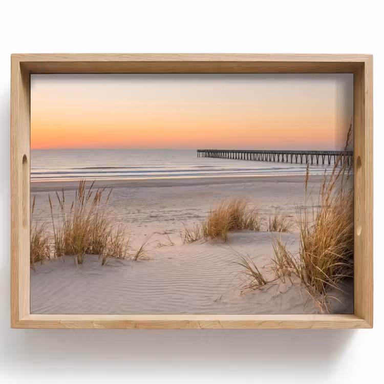 Pier - Zonsondergang - Strand Dienblad Rechthoek middel -z3d_shopping