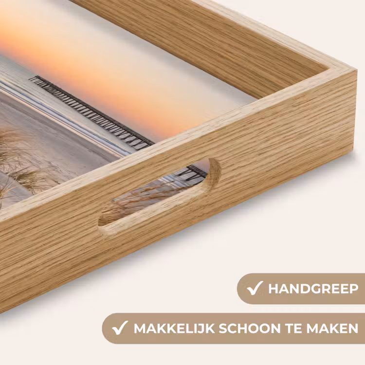 Pier - Zonsondergang - Strand Dienblad Rechthoek middel -USP_HandgreepNL