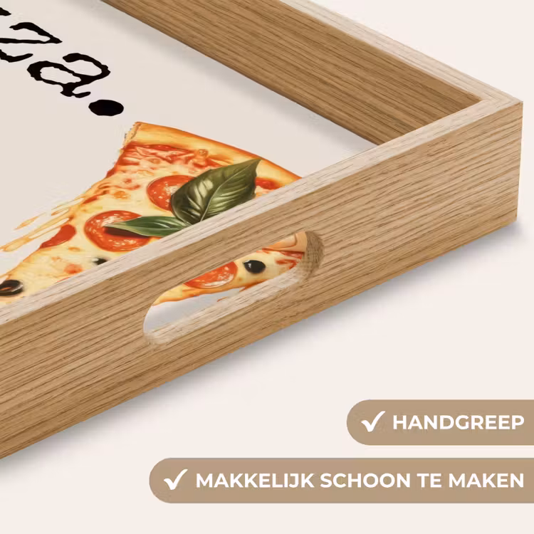 Pizza - Kaas - Pepperoni Dienblad Rechthoek middel -USP_HandgreepNL