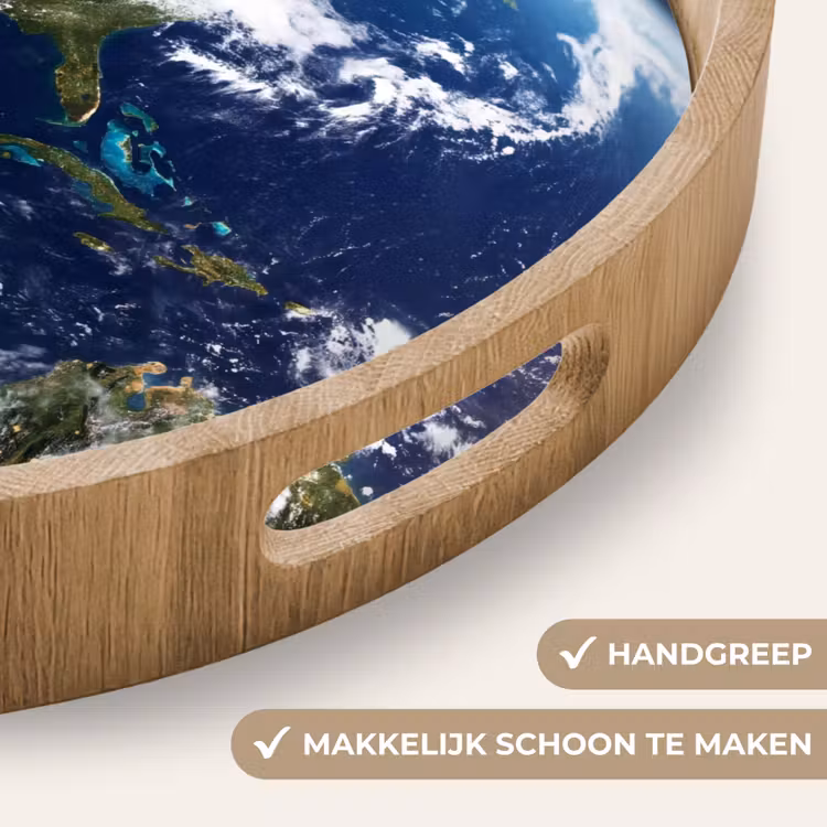 Dienblad - Planeet - Ruimte - Kosmos - Planeet - Ruimte - Kosmos Dienblad Rond middel