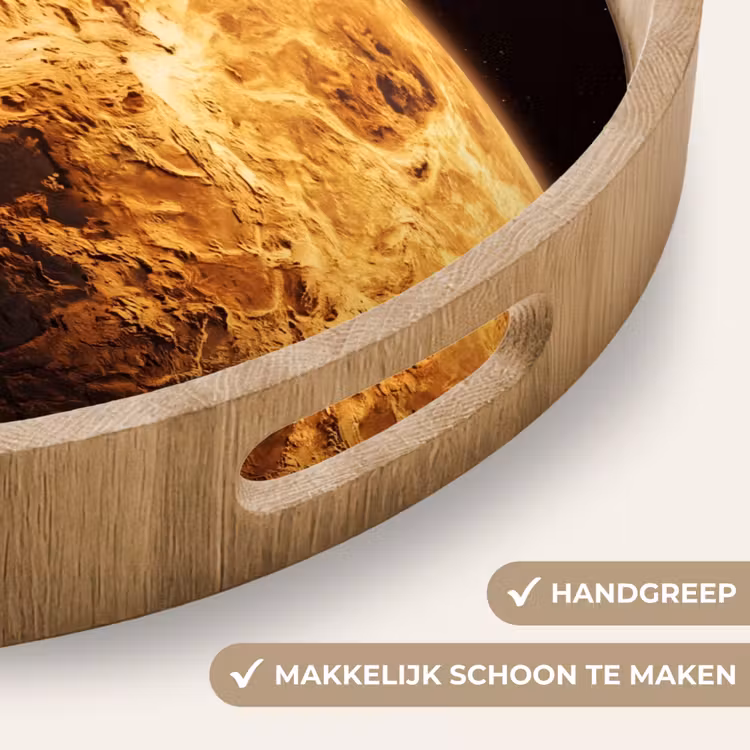 Dienblad - Planeet - Ruimte - Oranje - Planeet - Ruimte - Oranje Dienblad Rond middel