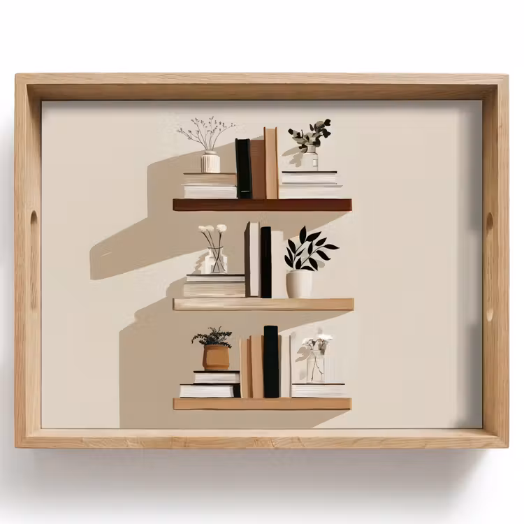 Plankjes - Boeken - Vaasjes - Planten Dienblad Rechthoek middel -z3d_shopping