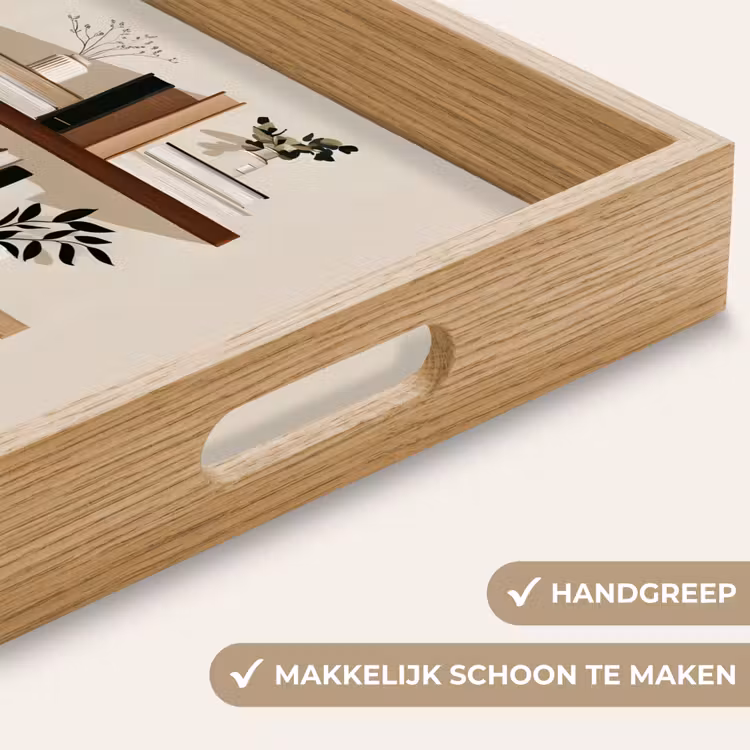 Plankjes - Boeken - Vaasjes - Planten Dienblad Rechthoek middel -USP_HandgreepNL