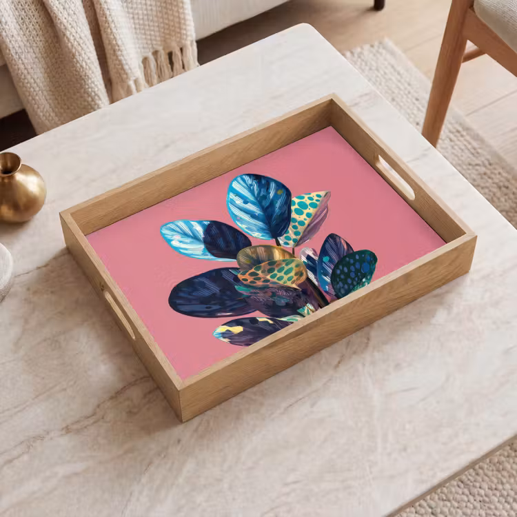 Plant - Bladeren - Stippen - Abstract Dienblad Rechthoek middel -sfeer1