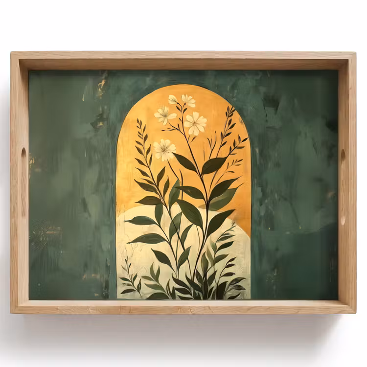 Plant - Bloemen - Wit Dienblad Rechthoek middel -z3d_shopping