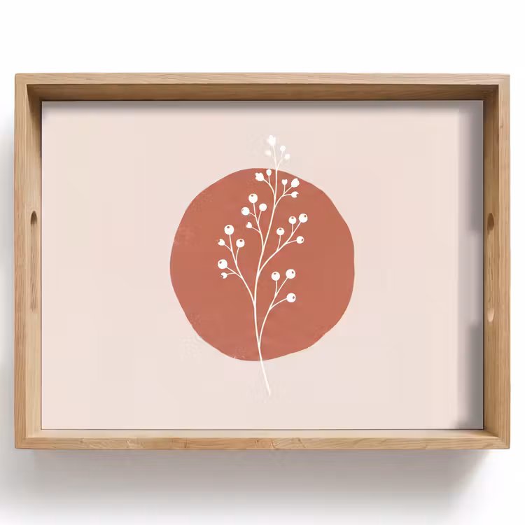 Plant - Tak - Abstract - Modern - Wit Dienblad Rechthoek middel -z3d_shopping