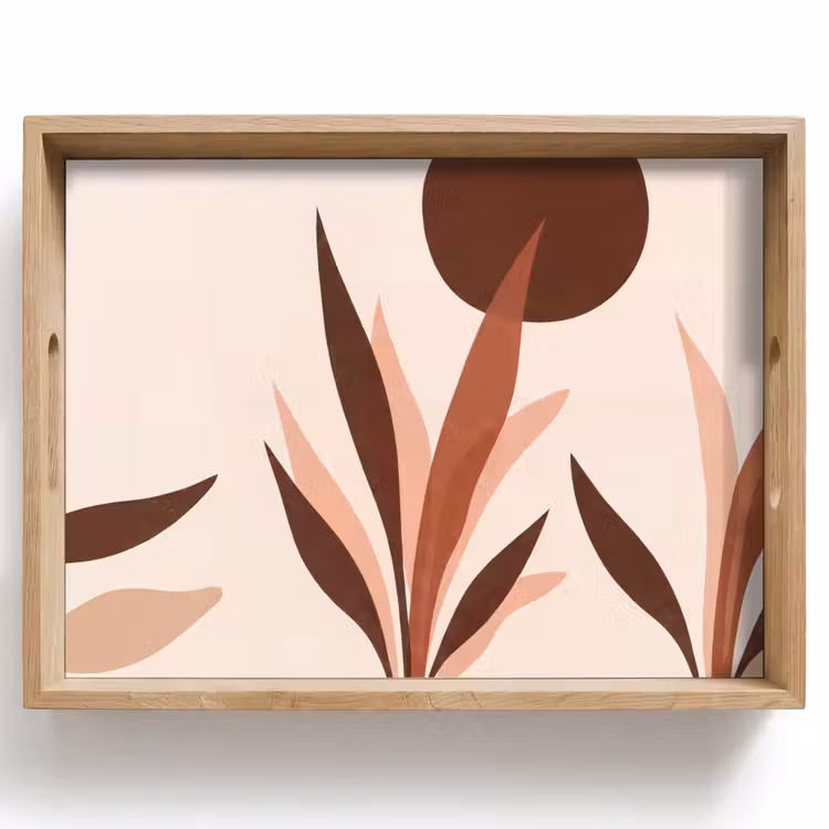 Planten - Abstract - Natuur - Bruin Dienblad Rechthoek middel -z3d_shopping