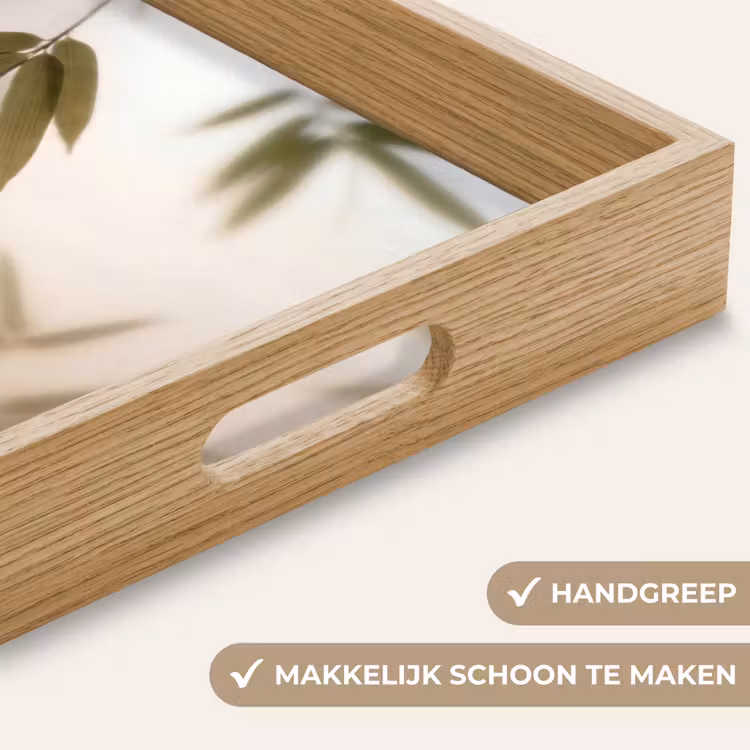 Planten - Bladeren - Natuur - Groen Dienblad Rechthoek middel -USP_HandgreepNL