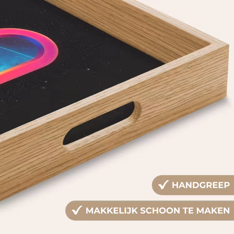 Poortje - Landschap - Sterrenhemel - Roze Dienblad Rechthoek middel -USP_HandgreepNL