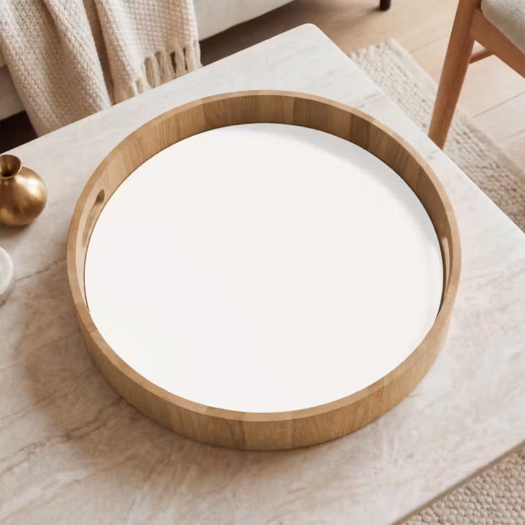 Pure - Alabaster - Wit Dienblad Rond middel 914 -sfeer1