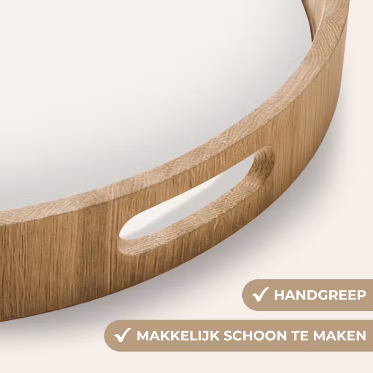 Pure - Alabaster - Wit Dienblad Rond middel 914 -USP_HandgreepNL