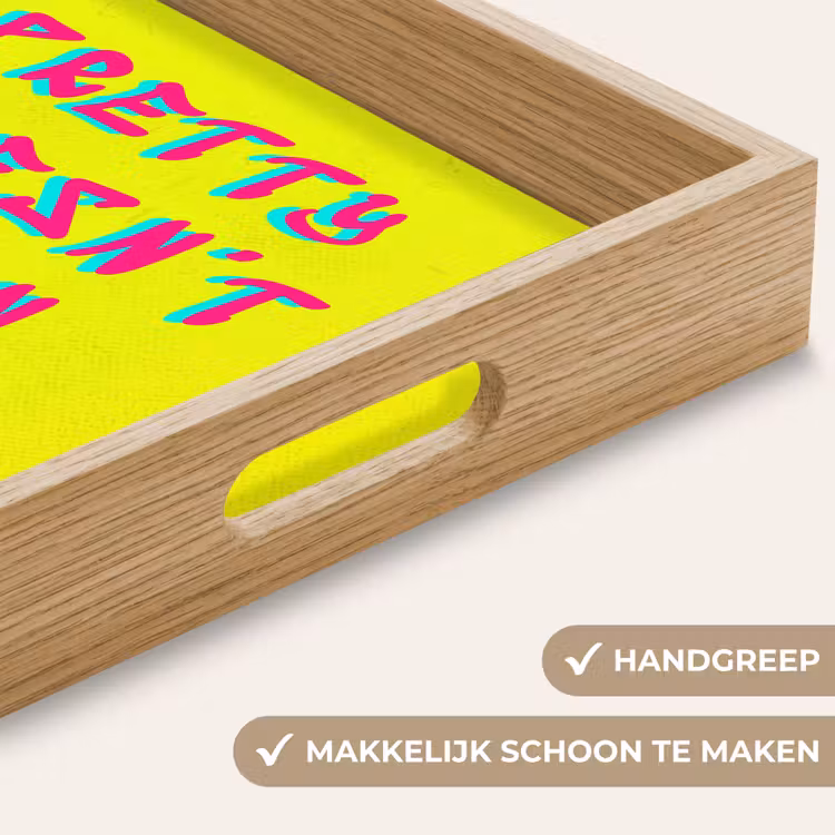 Quote - Minimalistisch - Kleurrijk Dienblad Rechthoek middel -USP_HandgreepNL