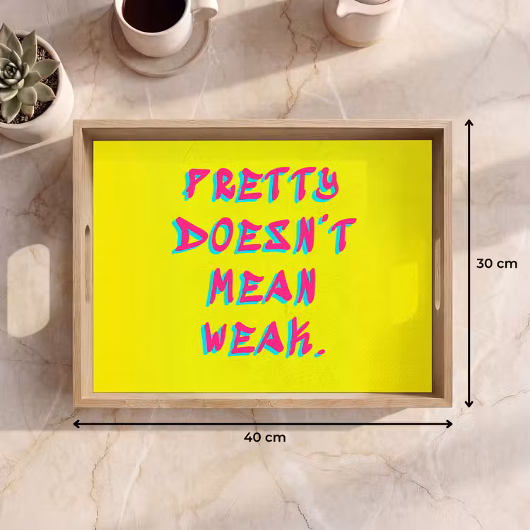 Quote - Minimalistisch - Kleurrijk Dienblad Rechthoek middel -USP_Formaat
