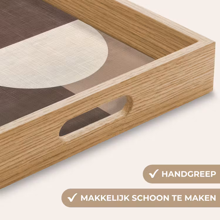 Raster - Halve cirkels - Contrast Dienblad Rechthoek middel -USP_HandgreepNL