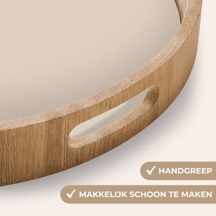 Raw - Linen - Nude Dienblad Rond middel 914 -USP_HandgreepNL