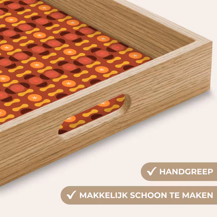 Retro - Disco - Hippie Dienblad Rechthoek middel 911 -USP_HandgreepNL