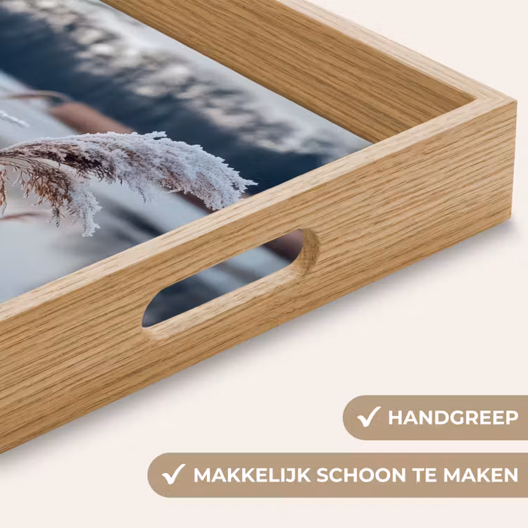 Riet - Gras - Natuur - Winter - Meer Dienblad Rechthoek middel -USP_HandgreepNL