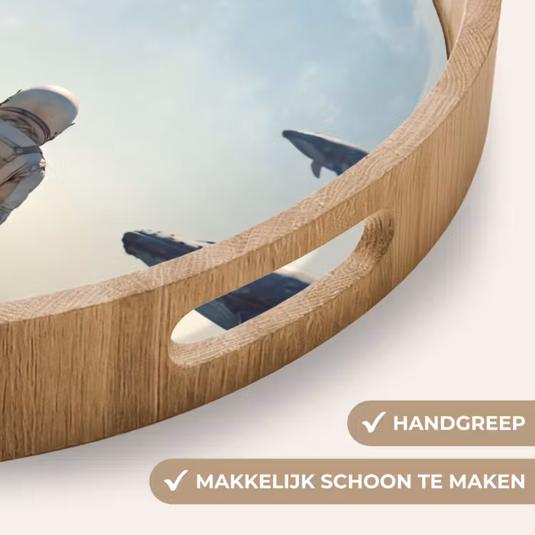 Dienblad - Ruimtevaarder - Walvis - Fantasie - Ruimtevaarder - Walvis - Fantasie Dienblad Rond middel