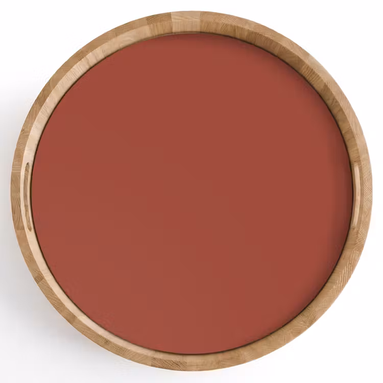 Rustic - Terracotta - Oranje Dienblad Rond middel 914 -z3d_shopping