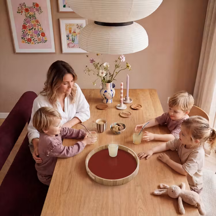 Rustic - Terracotta - Rood Dienblad Rond middel 914 -sfeer4