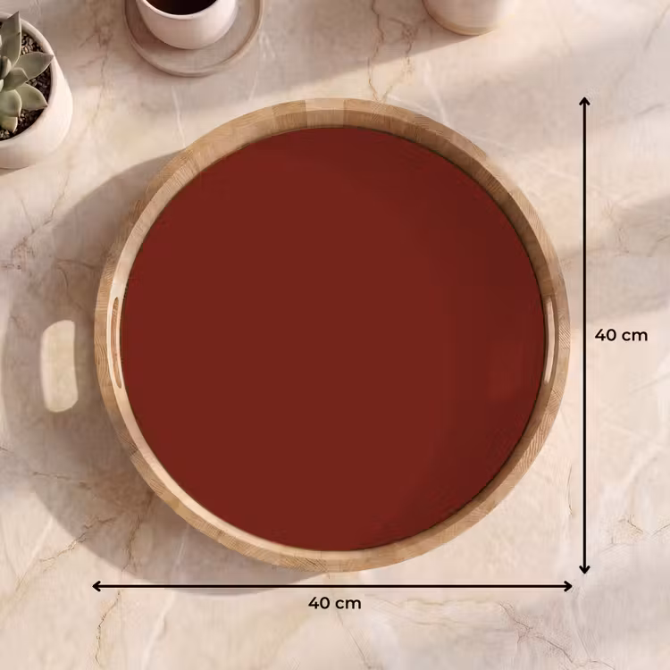 Rustic - Terracotta - Rood Dienblad Rond middel 914 -USP_Formaat