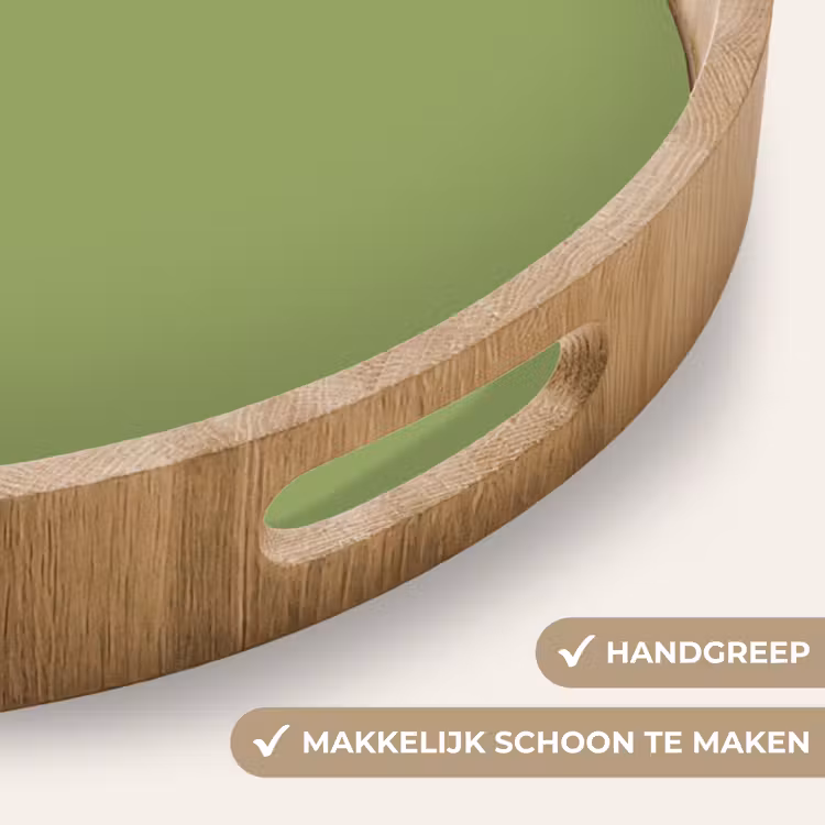 Sage - Green - Groen Dienblad Rond middel 914 -USP_HandgreepNL