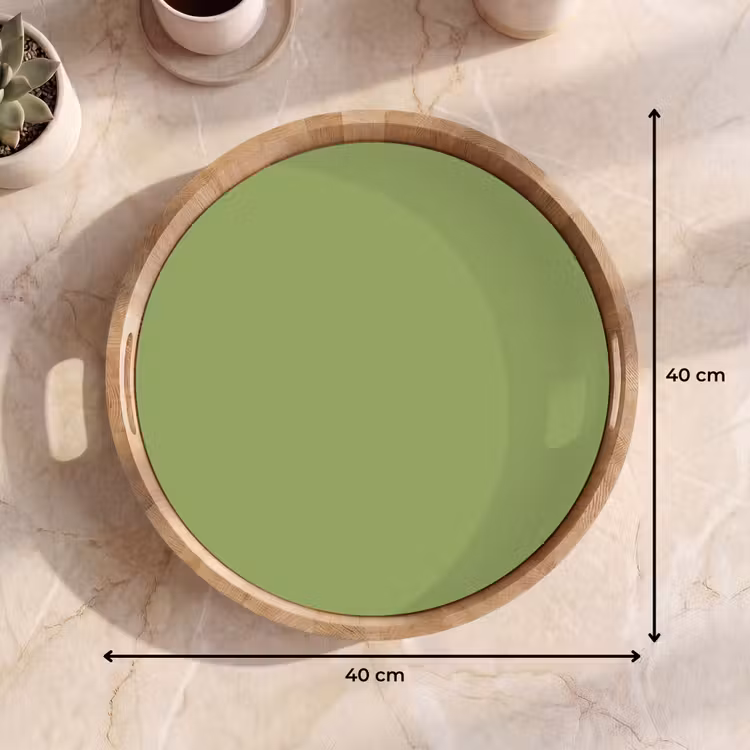 Sage - Green - Groen Dienblad Rond middel 914 -USP_Formaat