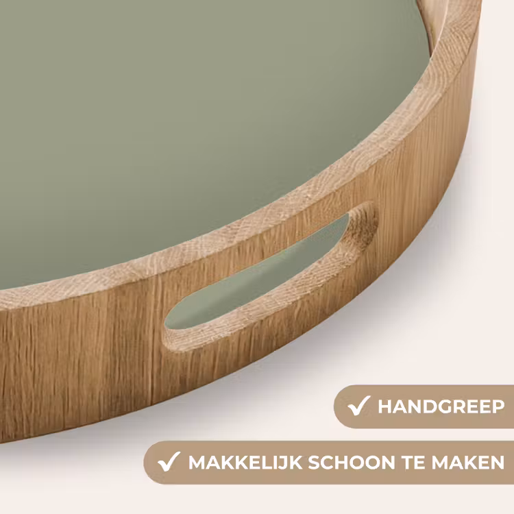 Sage - Mist - Groen Dienblad Rond middel 914 -USP_HandgreepNL