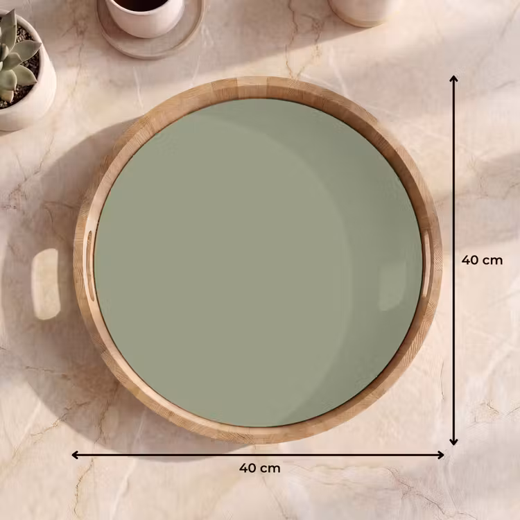 Sage - Mist - Groen Dienblad Rond middel 914 -USP_Formaat