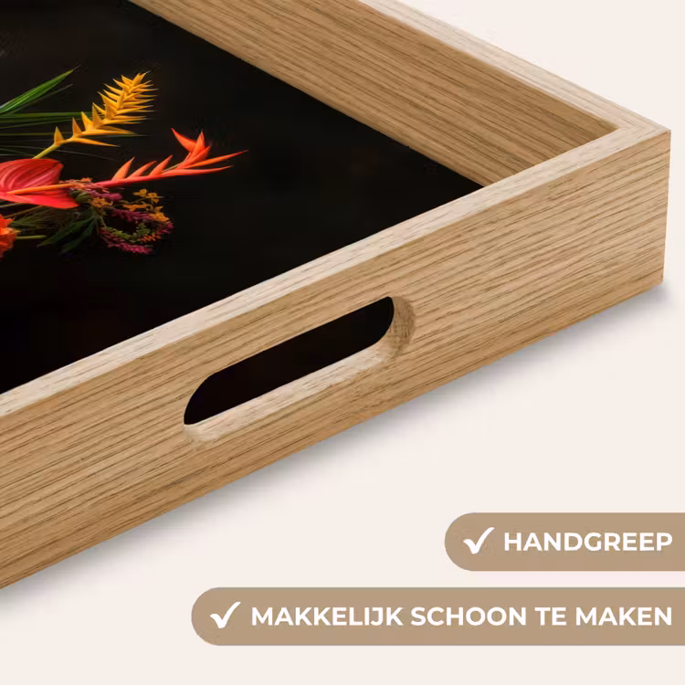 Schaal - Boeket - Bloemen Dienblad Rechthoek middel -USP_HandgreepNL