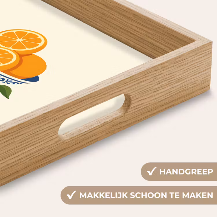 Schaal - Minimalistisch - Oranje - Sinaasappels Dienblad Rechthoek middel -USP_HandgreepNL