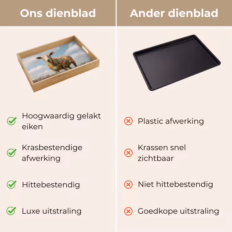 Schaap - Bloemen - Weide Dienblad Rechthoek middel -USP_VergelijkingNL