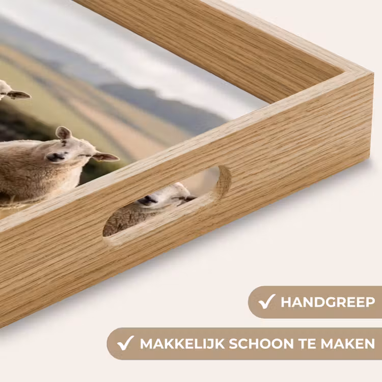 Schapen - Weidenlandschap - Heuvels Dienblad Rechthoek middel -USP_HandgreepNL
