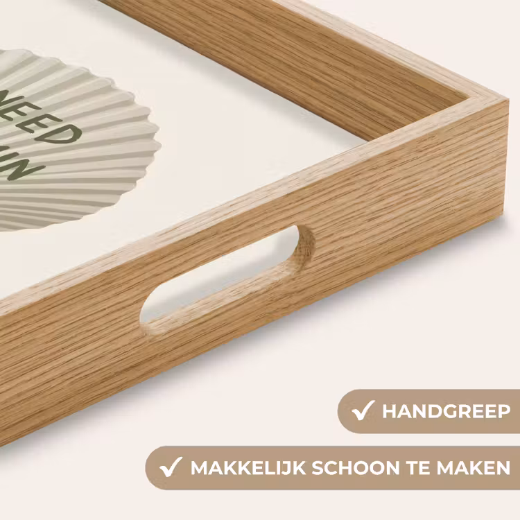 Schelp - Quote - Groen Dienblad Rechthoek middel -USP_HandgreepNL