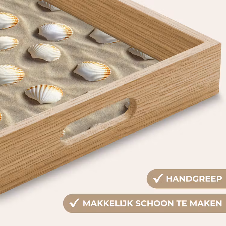 Schelpen - Zand - Maritiem Dienblad Rechthoek middel 911 -USP_HandgreepNL