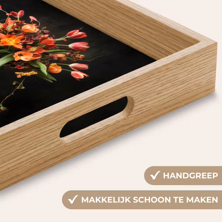 Sierlijk - Boeket - Vaas Dienblad Rechthoek middel -USP_HandgreepNL