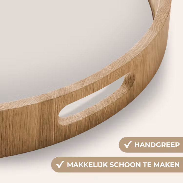 Silent - Sandstone - Grijs Dienblad Rond middel 914 -USP_HandgreepNL