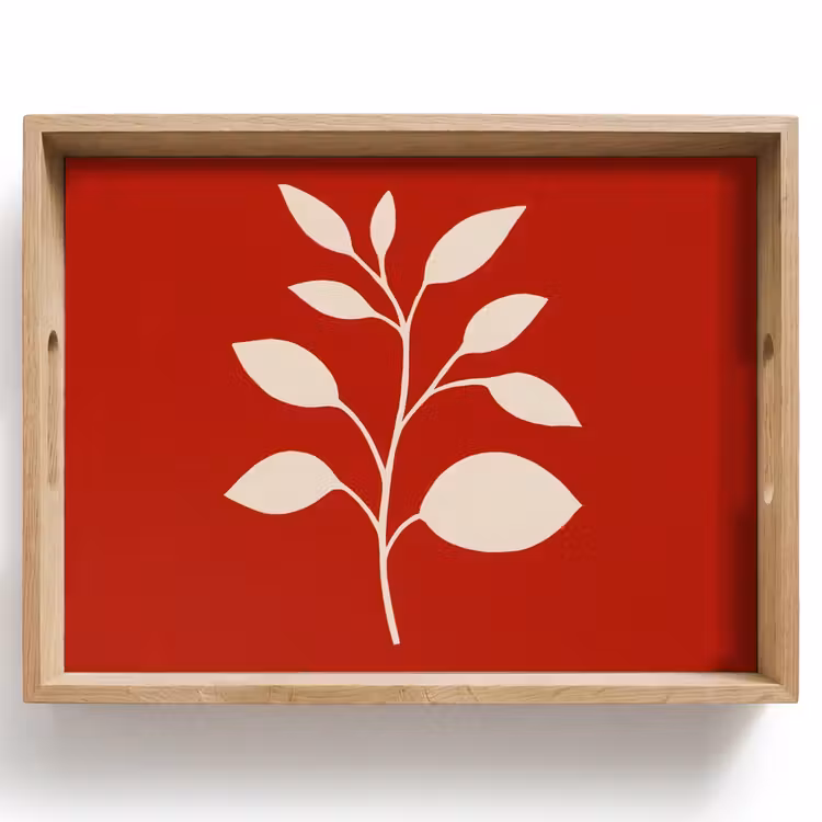 Silhouet - Bladeren - Tak Dienblad Rechthoek middel -z3d_shopping