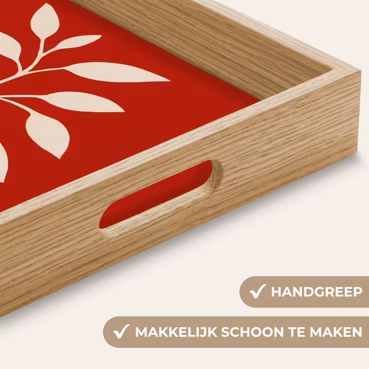 Silhouet - Bladeren - Tak Dienblad Rechthoek middel -USP_HandgreepNL