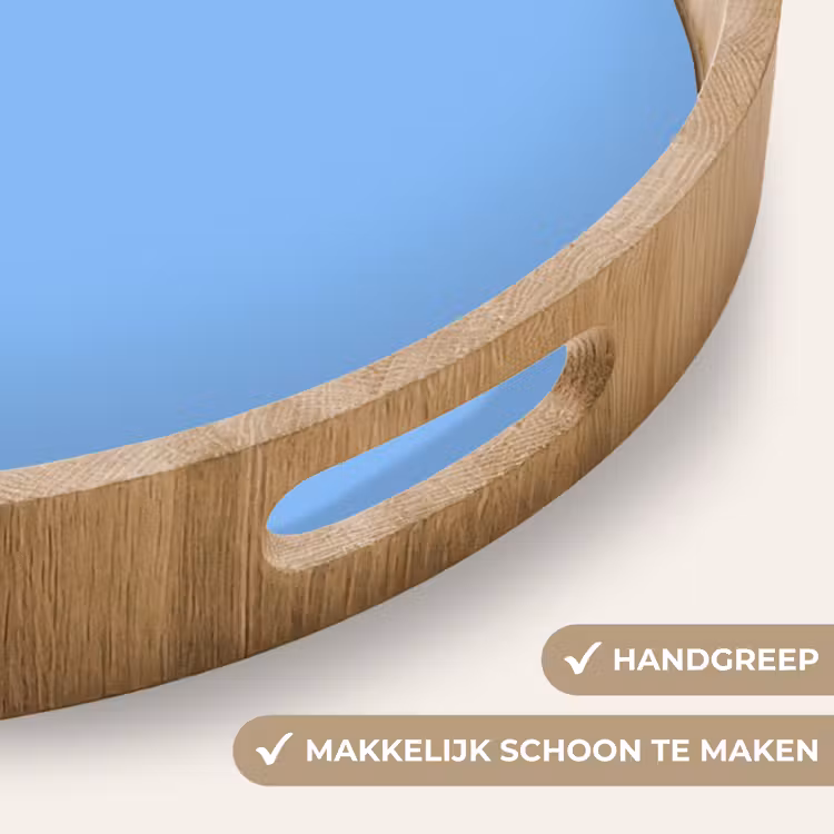 Sky - Glow - Blauw Dienblad Rond middel 914 -USP_HandgreepNL