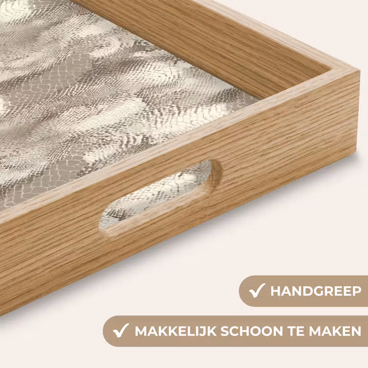 Slang - Textuur - Zand Dienblad Rechthoek middel 911 -USP_HandgreepNL