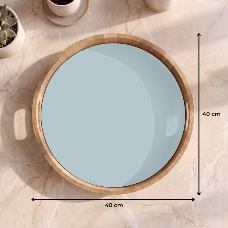 Slate - Blue - Blauw Dienblad Rond middel 914 -USP_Formaat