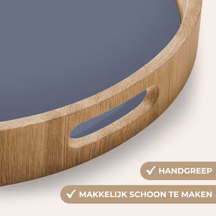 Slate - Whisper - Blauw Dienblad Rond middel 914 -USP_HandgreepNL