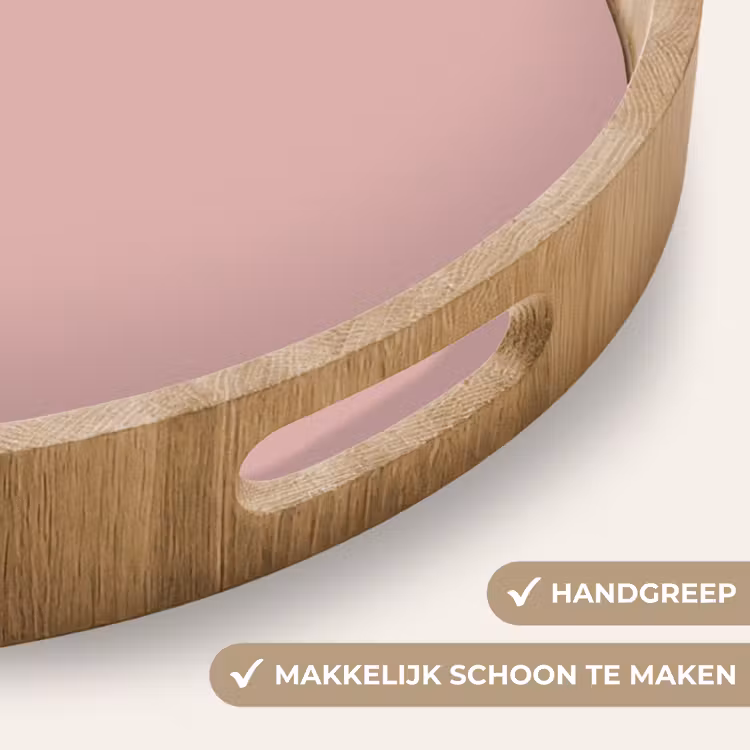 Soft - Blush - Roze Dienblad Rond middel 914 -USP_HandgreepNL